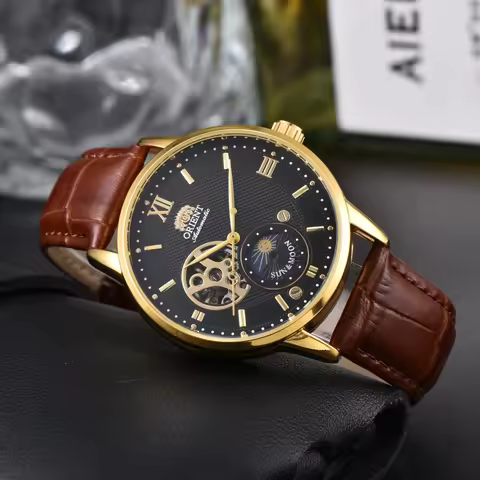 Mechanical Movement Unisex Watch Full Functionality World Time Ultra-Thin Orient Series