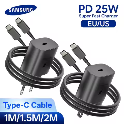 Original Samsung 25W PD Charger Super Fast Charge Adapter USB C Cable for Galaxy S26 S25 S24 FE S23 