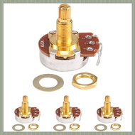 (QJWR) Shaft Full Metric Sized Control Pots A500K Audio Taper Potentiometers Pot for Electric Guitar