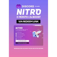 [𝗙𝗔𝗦𝗧] Discord Nitro 3 Month + 2x Server Boost | 100% Working