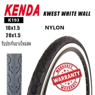 Wire Edge Outer Tire (white Cheek) Children's Bicycle/BMX Kenda kwest white wall 16x1.50/20x1.50