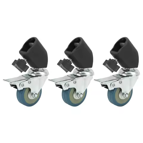 3pcs 22mm Swivel Caster Wheels Set for Photography Light Stand Tripod Studio Photo Video Shooting Lo
