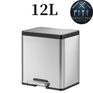 PM - EKO Ecocasa Stainless Steel Rectangle Step Bin with Soft Closing 12L / 20L Trash Garbage Can Du