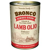 Bronco Lamb Olio Grain And Gluten Free Canned Dog Food 390g-(D100-2238)