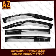 Mitsubishi Triton Strada 2005-2013 Rain Guard Window Visor (Two Toned) Silvernet