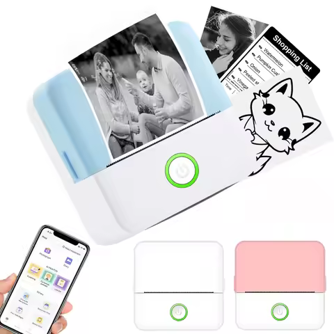 Mini X6 HD Portable Thermal Printer Bluetooth Pocket LabelMaker 57mm Inkless for Notes Photo Memo Li