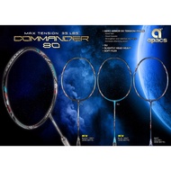 Apacs Commander 80 Badminton Racket. Weight (5U) Max Tension: 30lbs. Free string &amp; grip.