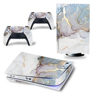 （2024） PS5 Standard Disc Skin Sticker Waves Vinyl Wrap Cover Full Set for PS5 Console and 2 Controllers（2024）