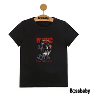 T-shirt for children with a dog image wearing MUSIC MUSIC headphones (boys and girls). T-shirt for c