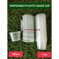 #*DISPOSABLE HIGH QUALITY PLASTIC SAUCE CUP 1OZ,1.5OZ,2OZ,70ml,100ml