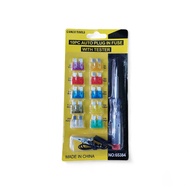 Auto plug in fuse with tester 10pcs