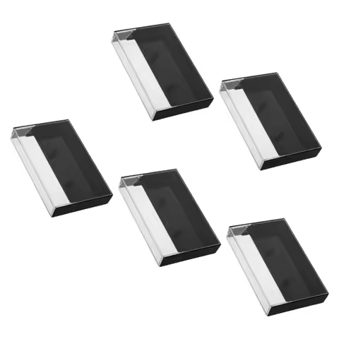 5pcs High Transparency Cassette Tape Storage Box Plastic Audio Cassette Holder Clear Recording Cases