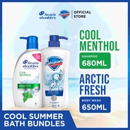 [Summer Fresh Bath Bundle] Head & Shoulders Cool Menthol 680mL + Safeguard Bodywash Arctic Fresh 650