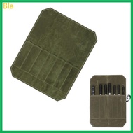Bla Heavy Duty Chefs Knive Storage Roll Bag Waxed Canvas Knive Case with 7 Slots for Knive Kitchen T