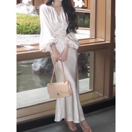 2026 Awal Musim Bunga Elegan Sosialit Malaysia Pakaian Wanita Muslim Rentas Sempadan Bercetak Lengan