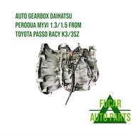 USED AUTO GEARBOX DAIHATSU PERODUA MYVI 1.3/1.5 FROM TOYOTA PASSO RACY K3/3SZ JAPAN PARTS