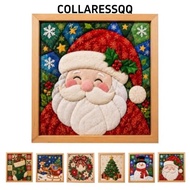 COLLARESSQQ 1 Set Christmas Fabric Painting Kit, Cotton Fabric Christmas Themed Christmas Fabric Art