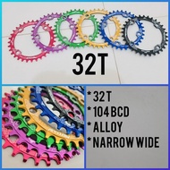 Chainring Narrow Wide 32T BCD 104 Alloy CNC Chain ring CrNk Deckas