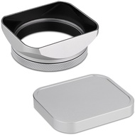 Haoge ฝาครอบเลนส์สำหรับตารางโลหะฟูจิ X100VI X100V X100F ฟูจิขนาด49มม. พร้อมแหวนรองเลนส์กล้องถ่ายรูปท