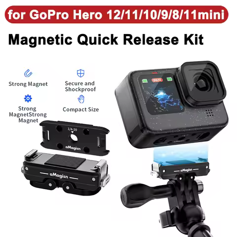 for GoPro Hero 9/10/11/12 Sports Camera Quick Release Kit Portable Magnetic Adapter For GoPro Hero 1