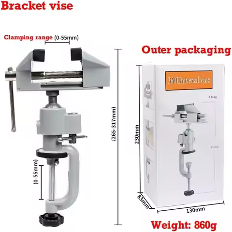 Multifunctional Aluminum Alloy Rotary Bench Vise Electric Drill Bench Vice Mini Grinder Angle Grinde