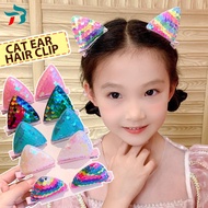 【B.two.】Children Three-dimensional Cat Ear Hair Clip B2