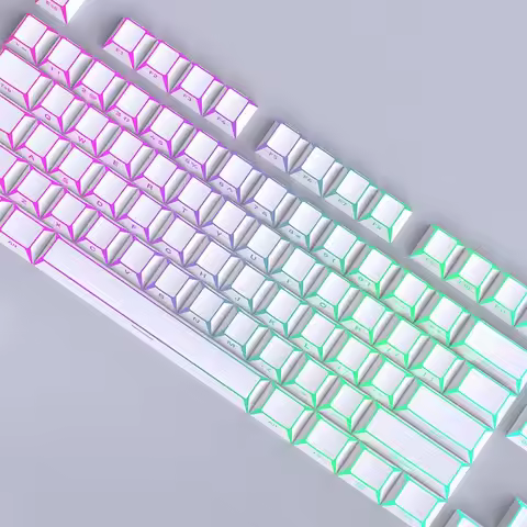 137 Key Corner Backlit PBT Cherry Height Keycaps Korean Russian Arabic Japanese English French Germa
