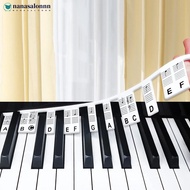 NANASALONNN Removable Silicone Overlay Piano Keyboard Notes Guide 61 /88-Key Full Size Reusable C6F4