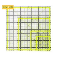 4 Pcs Square Quilting Rulers Fabric Cutting Ruler Acrylic Quilters Rulers Clear Mark with Non Slip R