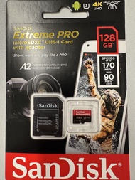 SanDisk Extreme PRO A2 V30 U3 microSDXC 記憶卡 128GB [R:170 W:90]