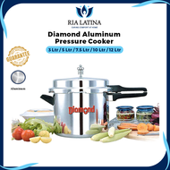 Diamond Aluminum Pressure Cooker 3 Ltr / 5 Ltr / 7.5 Ltr / 10 Ltr / 12 Ltr