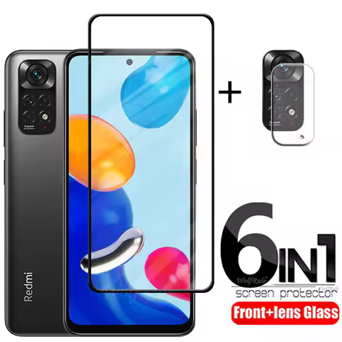 6-in-1 For Xiaomi Redmi Note 11 Glass For Redmi Note 11 Global Glass Screen Protector For Redmi Note