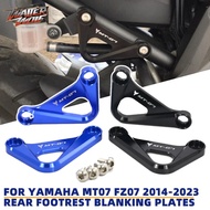MT-07 Rear Footrest Blanking Plates For YAMAHA MT07 FZ07 2014-2023 Motorcycle Accessories Foot Rests