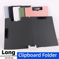 Long Foldable Clipboard Clipboard Folder With Doubl Metal Clips File Folder Flip Writing Pad