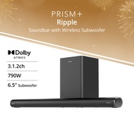 PRISM+ Ripple 3.1.2ch Soundbar with Dolby Atmos | 790W | Wireless Subwoofer | Wireless Music Streami
