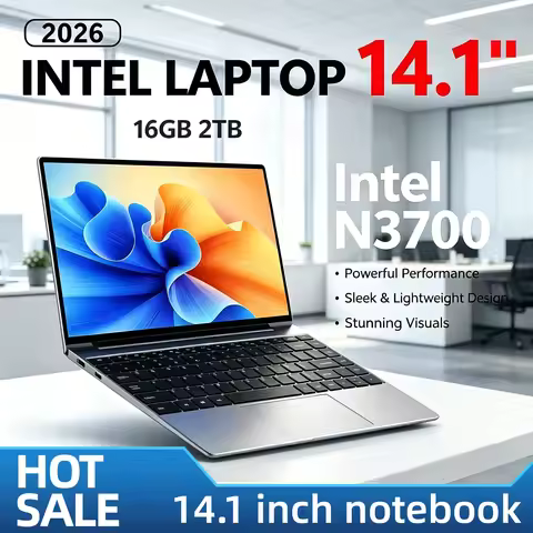 Intel N3700 NEW Ultra Slim 14.1 Inch Laptop 16GB DDR3L 2TB SSD 1920x1080 Gaming Notebook Office Stud