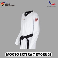 MOOTO EXTERA 7 Kyorugi Uniform Dobok / DOBOK TAEKWONDO  - KERAH HITAM 150 cm