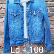 jaket jeans indigo spao biru