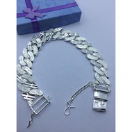 (SM 420)original silver925 bangle pure silver gelang tangan lelaki perak tulen