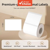NIIMBOT 2 Rolls White Label Office Stationary Sticky Tabs For B1/B21/B21Pro/B31/B3S Waterproof Stick