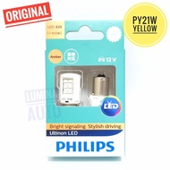 Philips Ultinon LED PY21W S25 Amber - PY21 Yellow LED Signal Sign Light