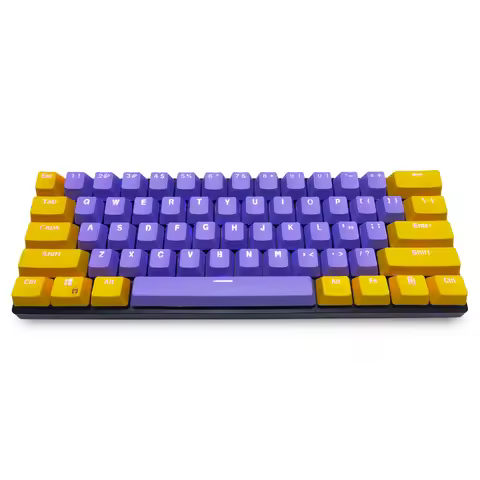 (Keycaps Only Sold)Yellow Purple RK 61/87/104 Keycaps PBT Material OEM Height Backlit Two-Color Mech