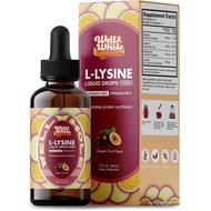L-Lysine Supplement Liquid Drops | L-Lysine 1000mg Tincture with Vitamin A, C, and B12 for Adults & 