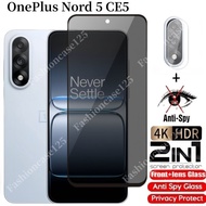 2in1 OnePlus Nord 5 CE5 Private Tempered Glass Anti-Spy Full Cover Screen Protector Anti Peek Privac