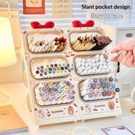 45 °   Detachable desktop pen holder with a slanted slot and storage box, suitable for students, off