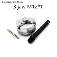 hanzhenhai123   3 Jaw Zinc Alloy Lathe Chuck Wood Turning Clamp Drilling Tool Threaded Back For Machine With Connecg Rod Chuck Hand Drill Connecg Rod   MY