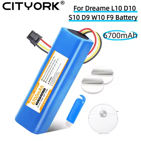 CITYORK 6700mAh Sweeping Robot Battery For Dreame L10 D10 Ultra/ Pro / Plus,D9 F9 Z10 W10 Pro/Max Pl