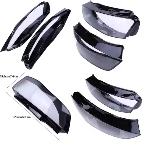 1Pair Headlight Lamp Cover Kit Frame Head Light Accessories Compatible for Audi A4 A4L B9 B8 PA B8.5