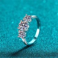 X-207 925 Sterling Silver Women's Diamond Ring, 2 Carat Moissanite (Including Certificate)