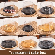 [hugepe-t] Bakery Paaging Box 10Pcs 4 6 8 10 Inch Transparent Reusable Round Cake Boxes for Dessert 
